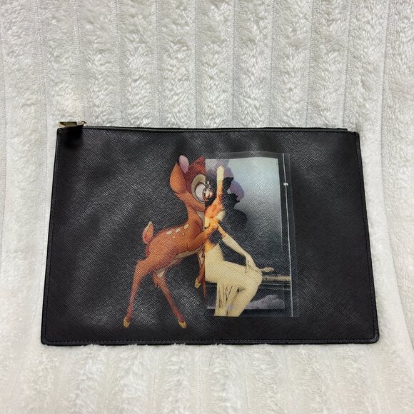 🖤 Givenchy Disney Bambi Coated Canvas Clutch Pouch - Picture 1 of 7